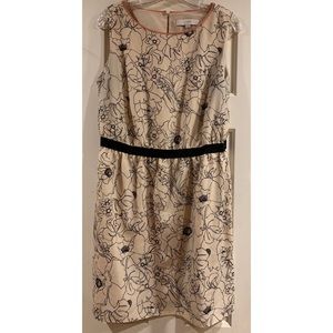 Loft blush floral dress